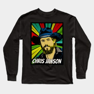 Chris Janson Country Pop Art Design // Fan Art Long Sleeve T-Shirt